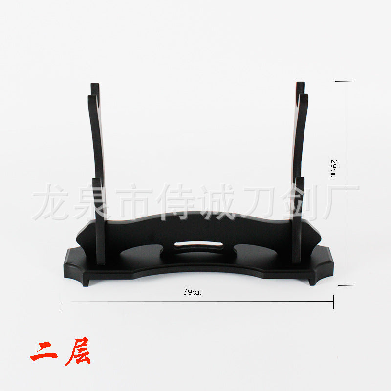 Multi-Layer Sword Stand - Han Sword Holder, Solid Wood - Image 3