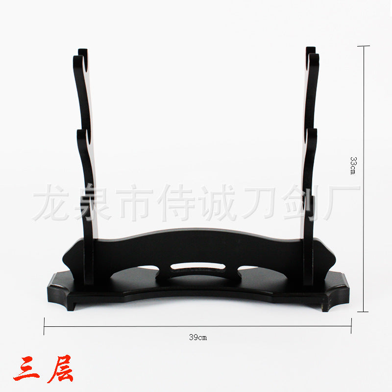 Multi-Layer Sword Stand - Han Sword Holder, Solid Wood - Image 4