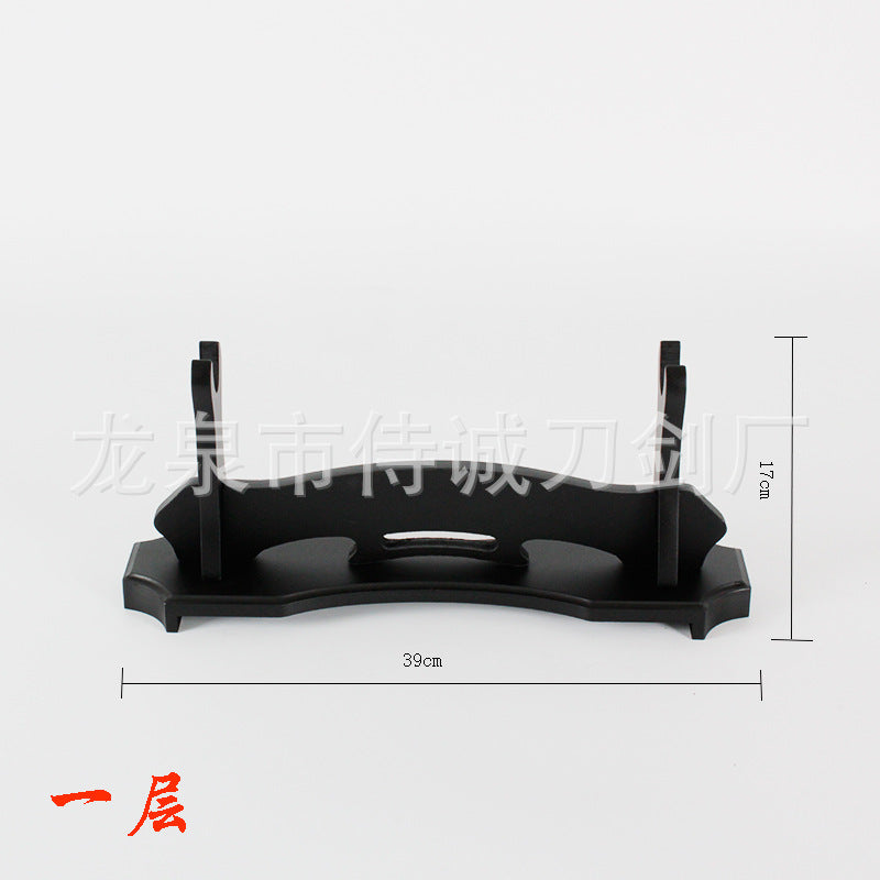 Multi-Layer Sword Stand - Han Sword Holder, Solid Wood - Image 2