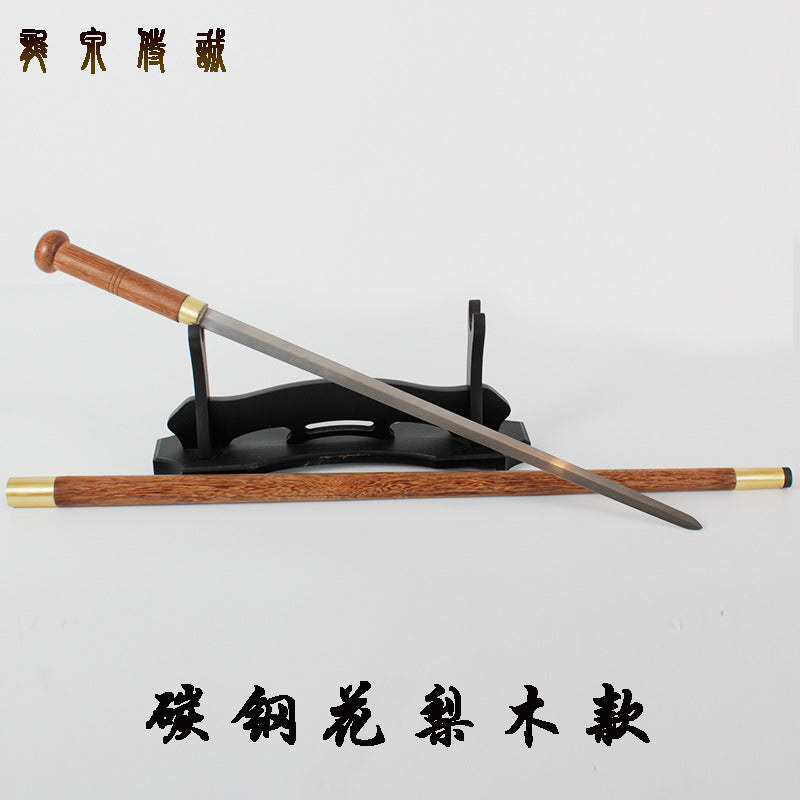 Rosewood Cane Sword - Longquan Mountaineering Sword, Factory Direct, Unopened Blade - Image 6