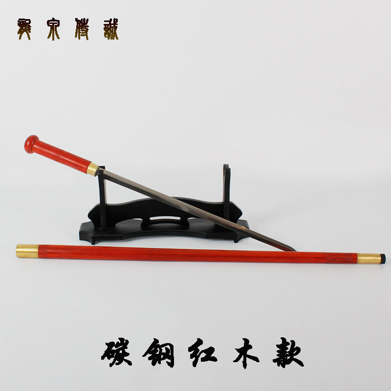 Rosewood Cane Sword - Longquan Mountaineering Sword, Factory Direct, Unopened Blade - Image 7