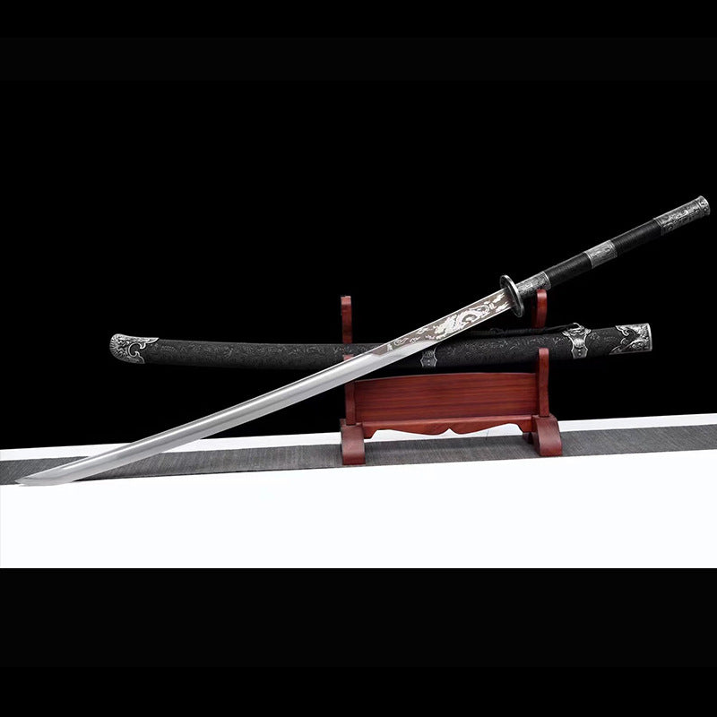 Chinese Miao Dao Embroidered Spring Knife Integrated Qijia Dao Longquan Sword - Image 2