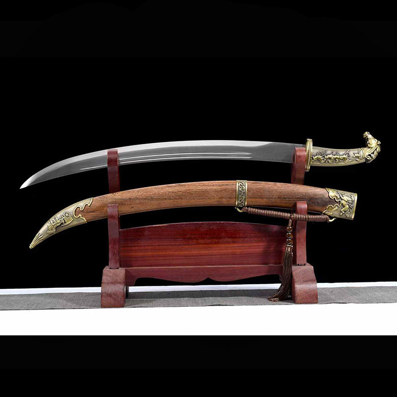 Hand-Forged Mongolian Sword - Tang-Style, Cold Weapon Collection - Image 3