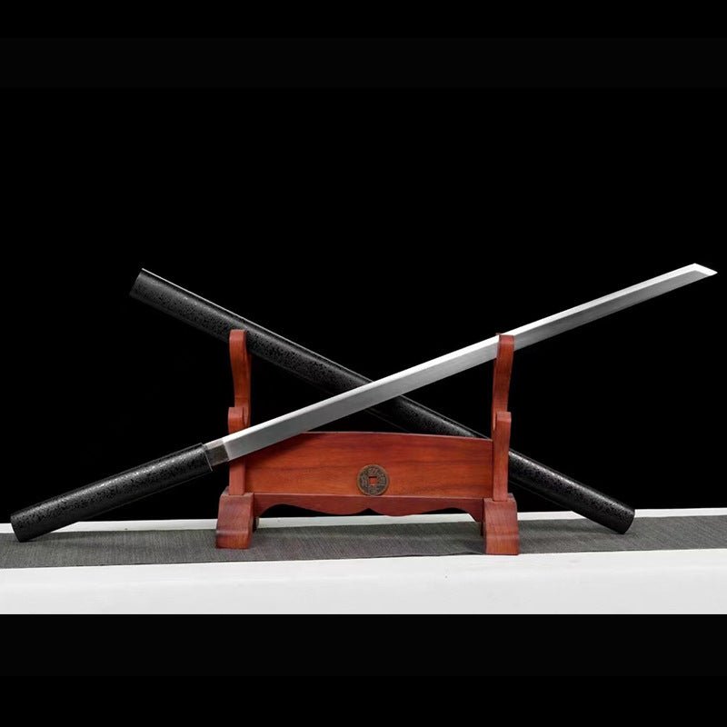 Plain Manganese Steel Integrated Knife: Outdoor Self-Defense Straight Knife - Image 2