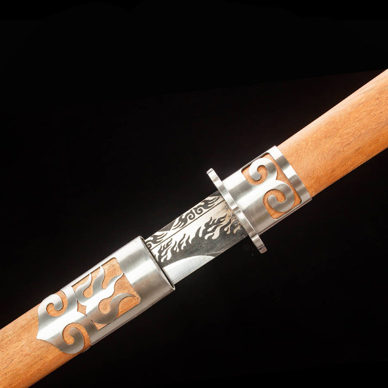 Huan Shou Tang Embroidered Spring Knife - High Manganese Steel, Self-Defense Weapon - Image 2