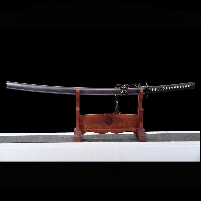 Forged T10 Steel Burnt Blade Samurai Knife - Image 4