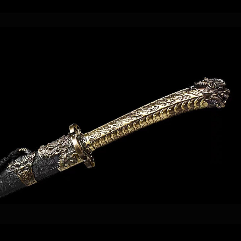 Qingwa Dao Sword: High Manganese Steel, Roasted Gold, Outdoor Knife - Image 2