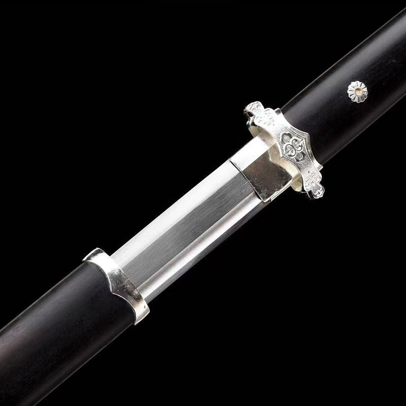 Chinese Tang Sword Longquan One-Piece Manganese Steel Embroidered - Image 3