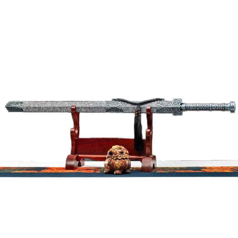 Han Sword Authentic Qin Jian - Hand-Forged Manganese Steel, , Ancient Style Long Sword - Image 5