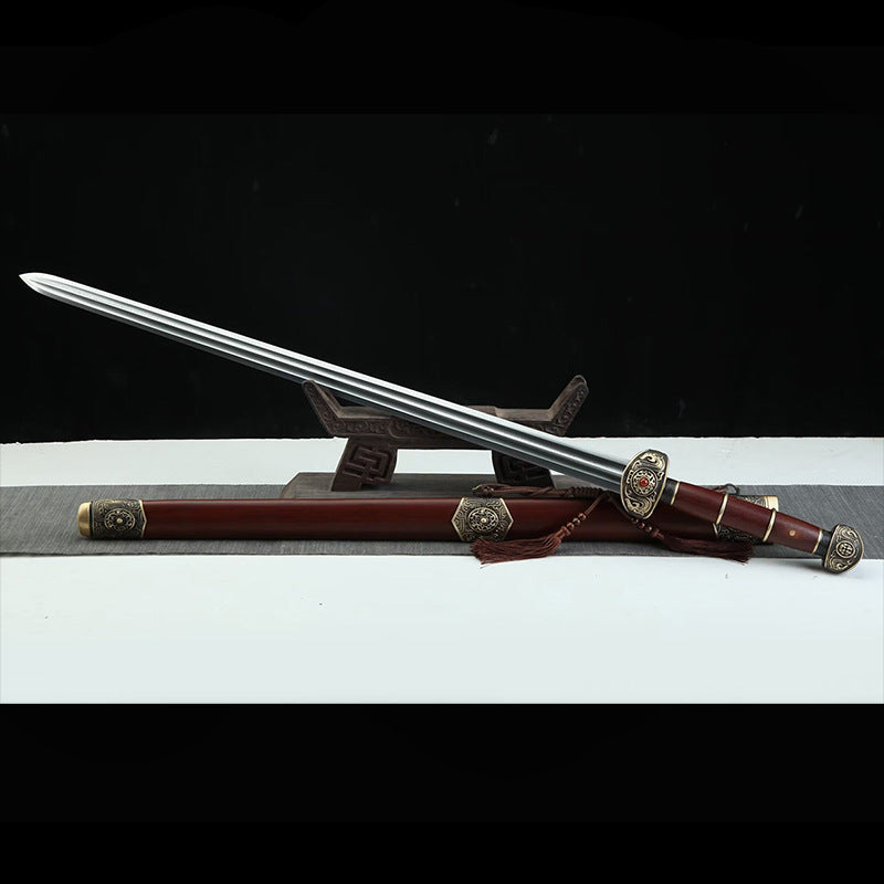 Authentic Wamian Han Sword Qin Pattern Steel Hand-Forged Tang Sword Collection Weapon - Image 6