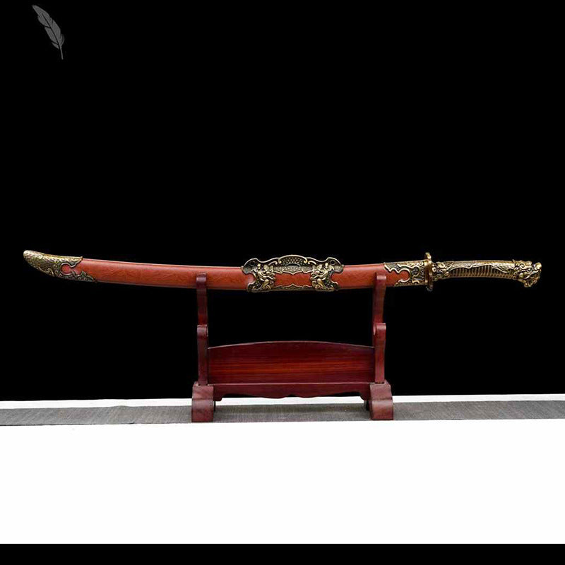 High Manganese Steel Embroidered Spring Sword - Hand-Forged - Image 4