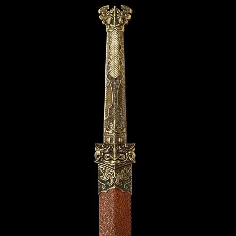Manganese Steel Han Sword: Qin Sword Collection with Cold Weapon - Image 2