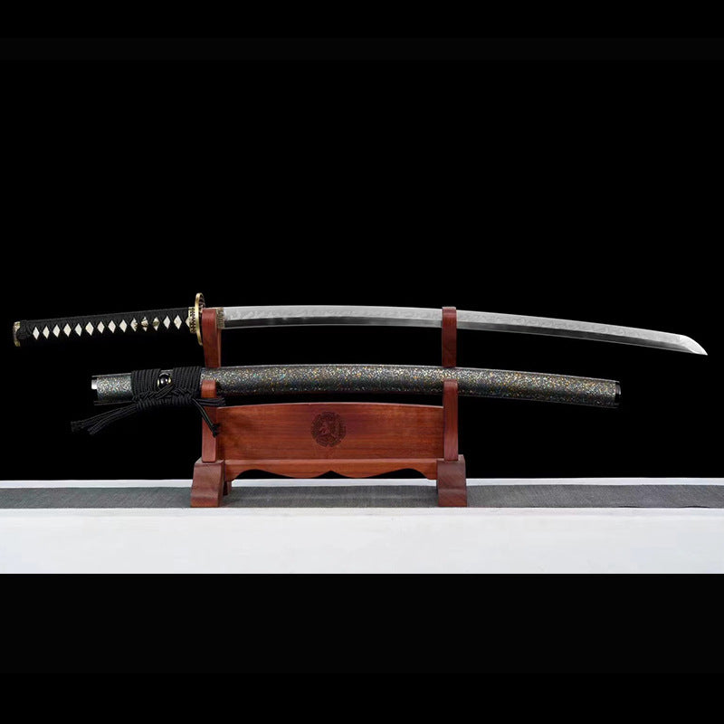 1095 Covered Earth Fired Blade Hand-Forged Tang Hengdao Japanese-Style Command Knife Weapon - Image 4