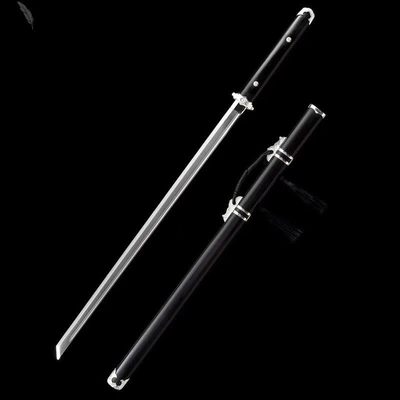 Chinese Tang Sword Longquan One-Piece Manganese Steel Embroidered