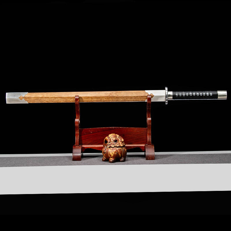 Longquan Sword - Film and Television Straight Sword, High Manganese Steel, - Image 4