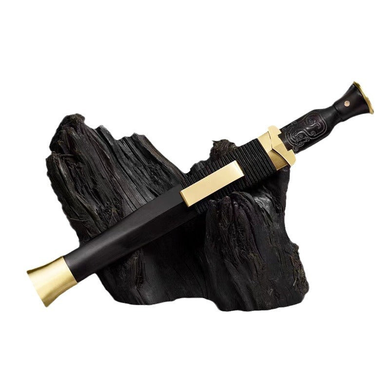 Longquan City Short Sword Pattern Steel One-Piece Tang Sword - Image 5