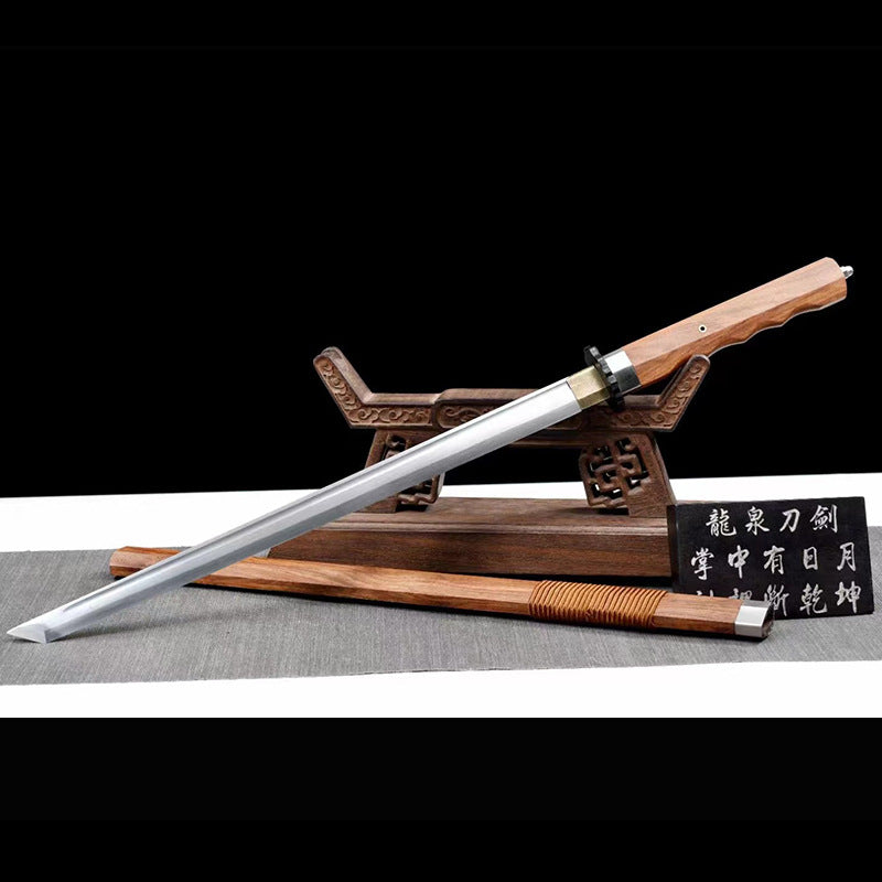 Integrated Tang Sword, Embroidered Spring Sword, Outdoor Self-Defense Weapon - Image 2