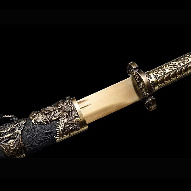 Qingwa Dao Sword: High Manganese Steel, Roasted Gold, Outdoor Knife - Image 3