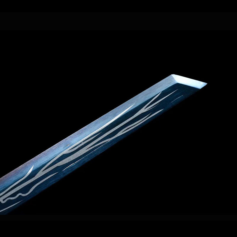 Roasted Blue Manganese Steel Sword - Self-Defense Blade - Image 3