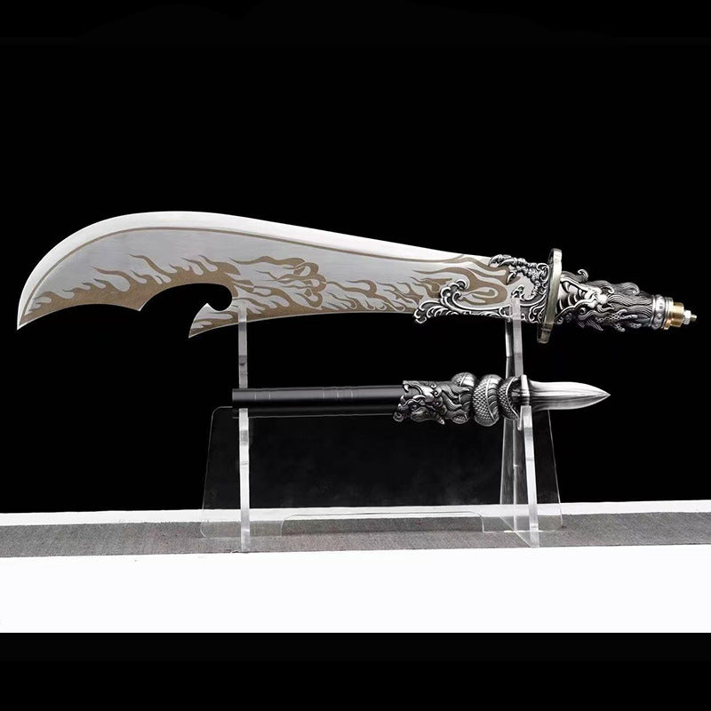 Authentic Qinglong Yan Yue Dao - Large Sword, Eighteen Ancient Weapons, Martial Arts Sword Ornaments, - Image 2