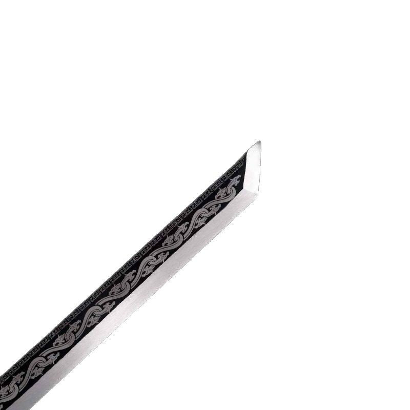 Handmade Forged Embroidered Spring Knife - Shicheng Tang Hengdao High Manganese Steel Collection Gift - Image 5