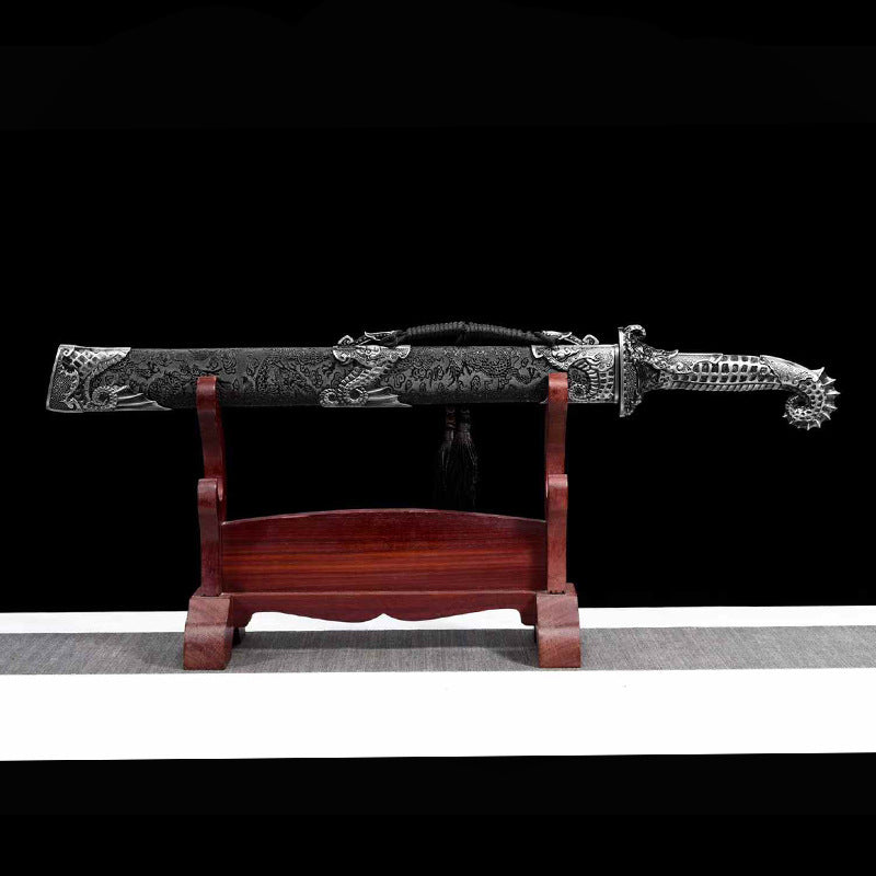 Traditional Ox Tail Handle Knife: Handcrafted, Martial Arts Prop - Image 4