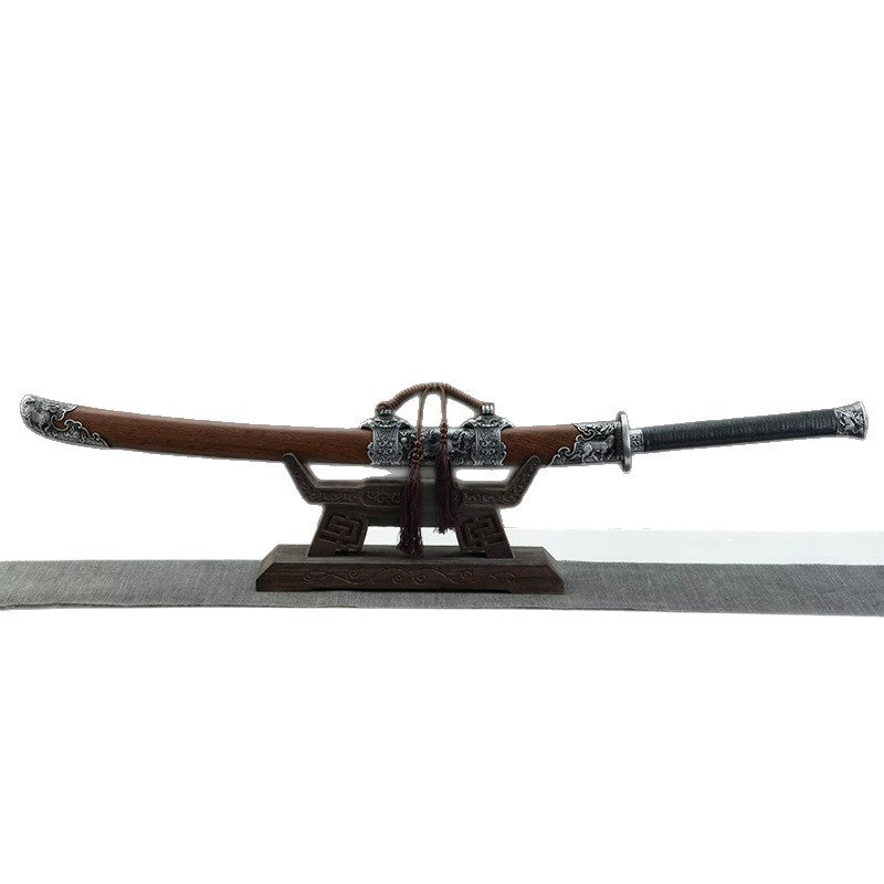 Kirin War Knife: Two-Handed Embroidered Spring Outdoor Blade - Image 5