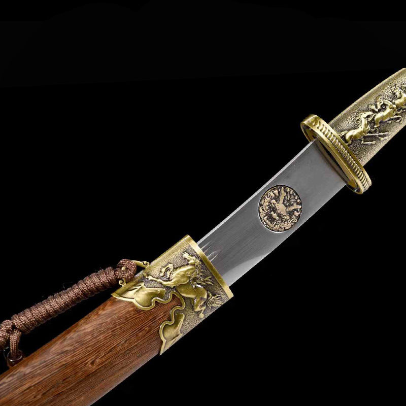 Hand-Forged Mongolian Sword - Tang-Style, Cold Weapon Collection - Image 2
