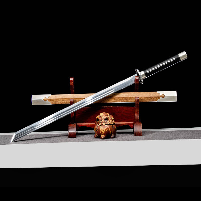 Longquan Sword - Film and Television Straight Sword, High Manganese Steel,