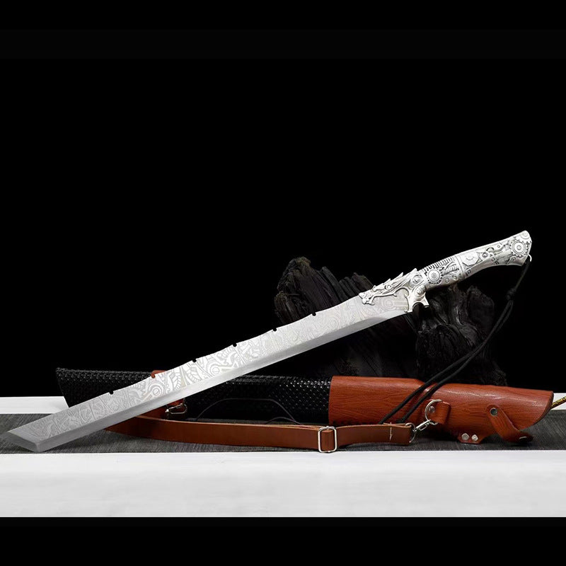 Tang Hengdao Short Sword: Outdoor Self-Defense High Manganese Steel Knife - Image 2