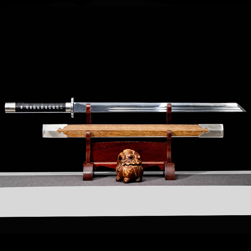 Longquan Sword - Film and Television Straight Sword, High Manganese Steel, - Image 3