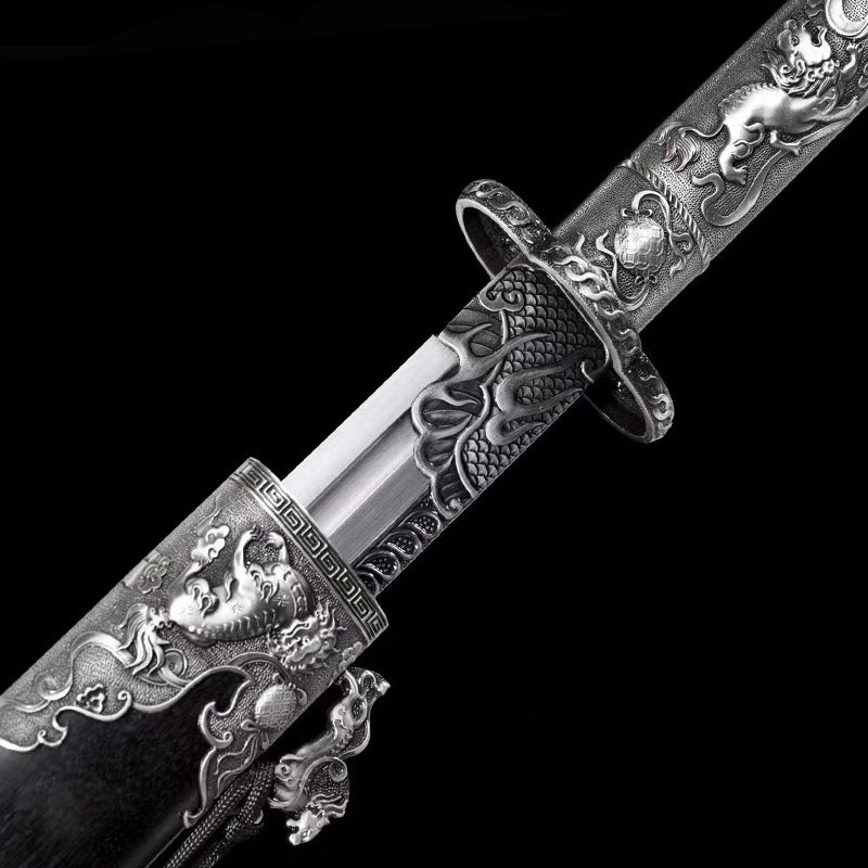 Kirin War Sword - Tang Hengdao One-Piece Sword, Authentic Sword, High Manganese Steel, Embroidered Spring Knife - Image 2