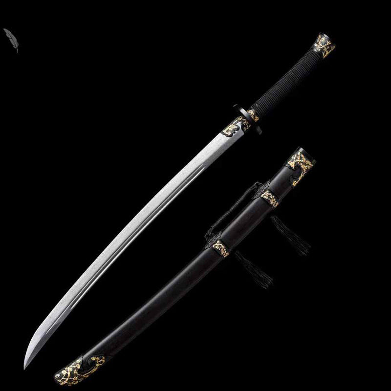 Longquan Xiu Chun Dao - Yan Ling Dao Pattern Steel Handmade Treasure Knife