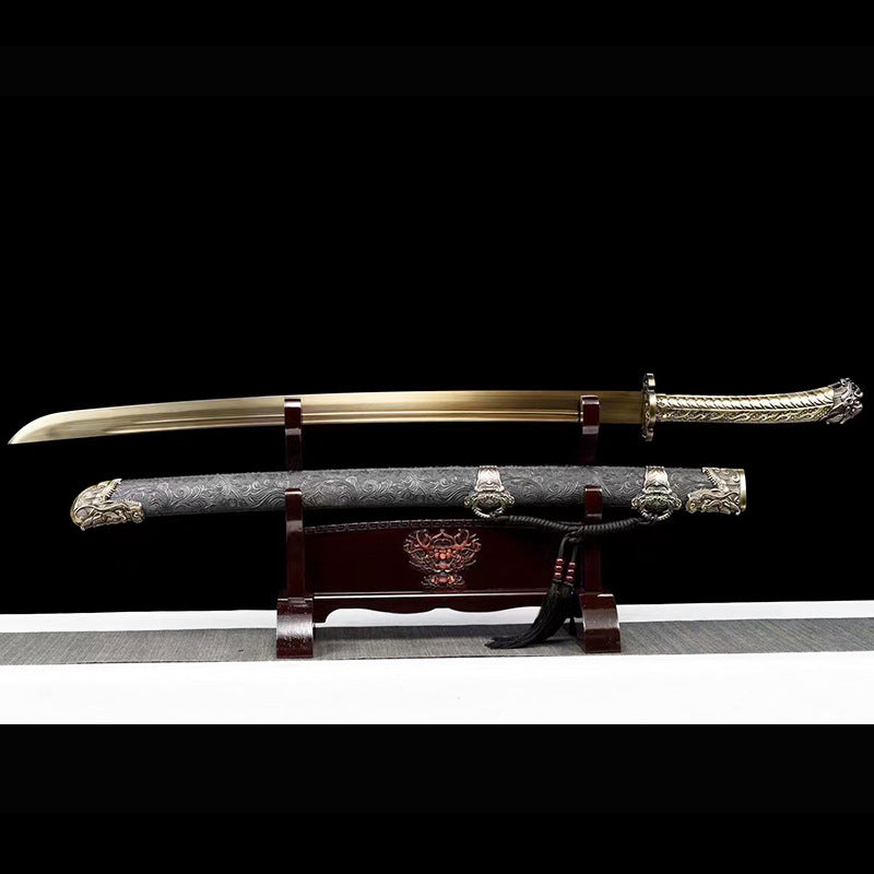 Qingwa Dao Sword: High Manganese Steel, Roasted Gold, Outdoor Knife - Image 4