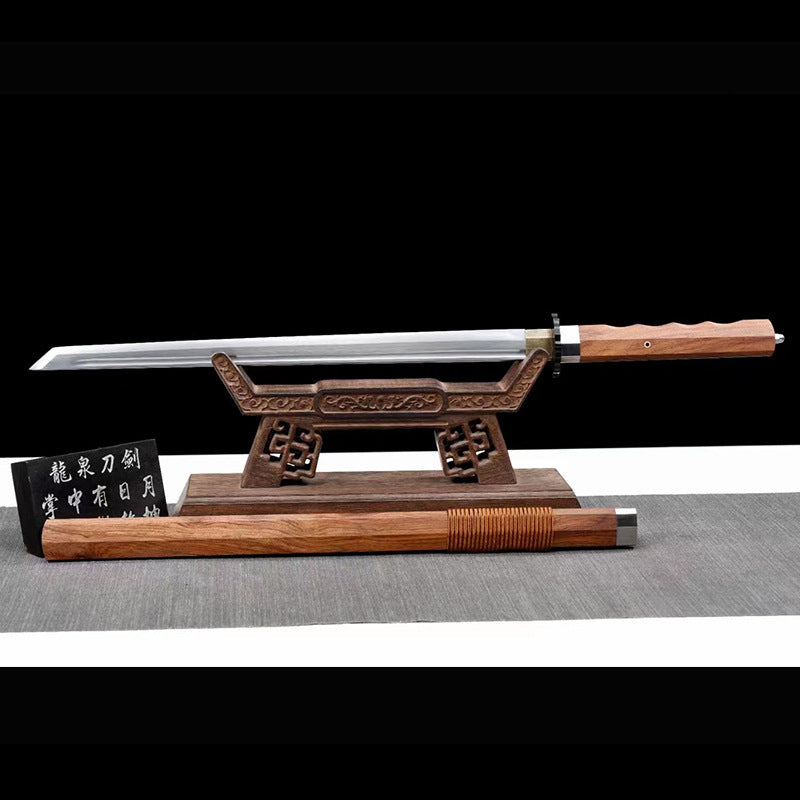 Integrated Tang Sword, Embroidered Spring Sword, Outdoor Self-Defense Weapon - Image 4