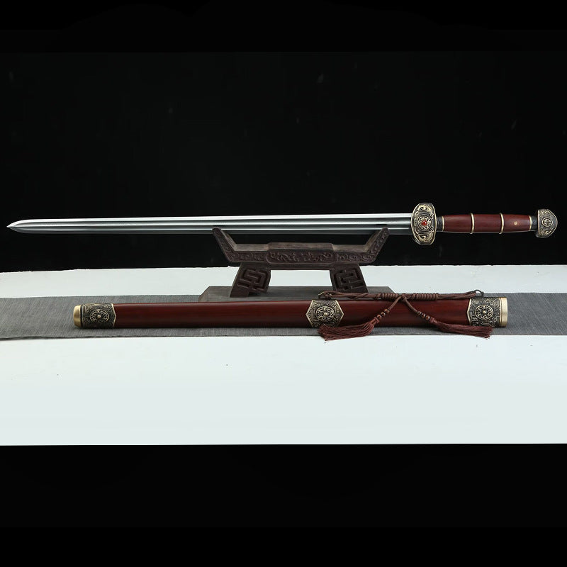 Authentic Wamian Han Sword Qin Pattern Steel Hand-Forged Tang Sword Collection Weapon - Image 3