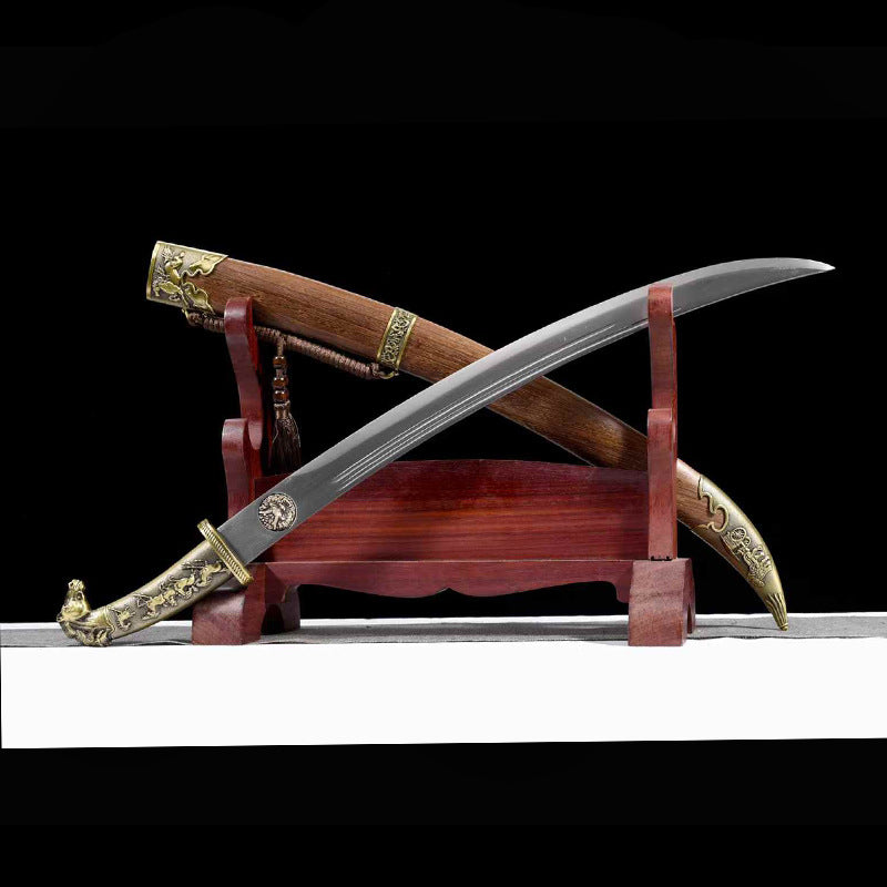 Hand-Forged Mongolian Sword - Tang-Style, Cold Weapon Collection