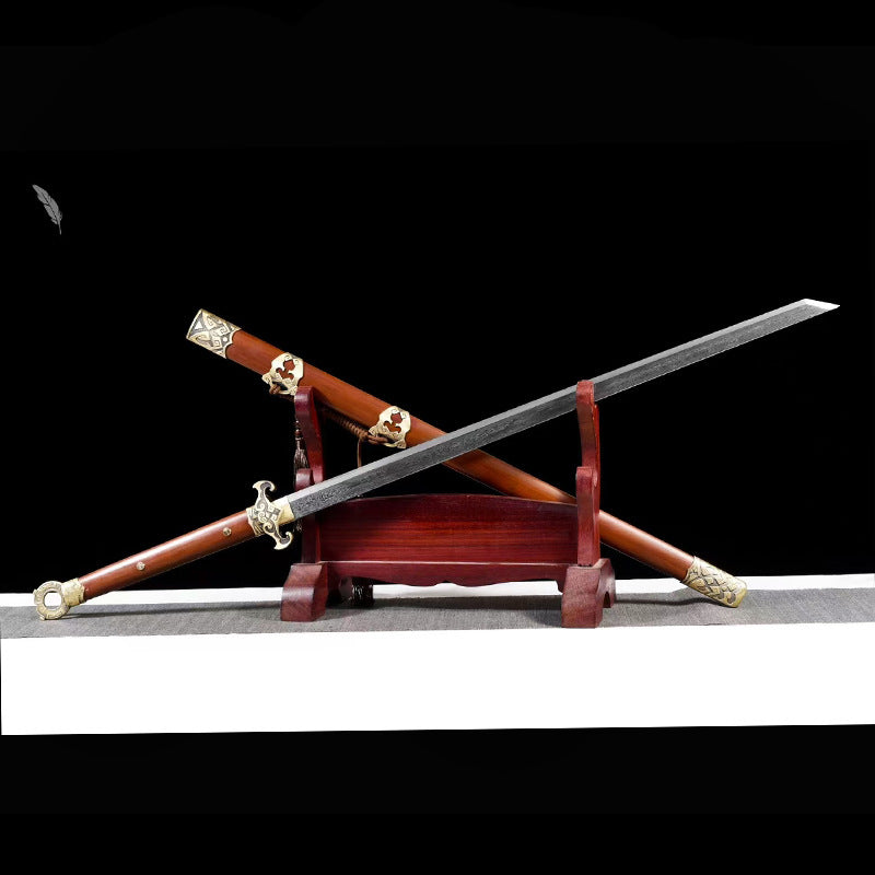 Huanshou Tang Cross Sword - Mahogany Model 608 Embroidered Spring Sword Han Sword