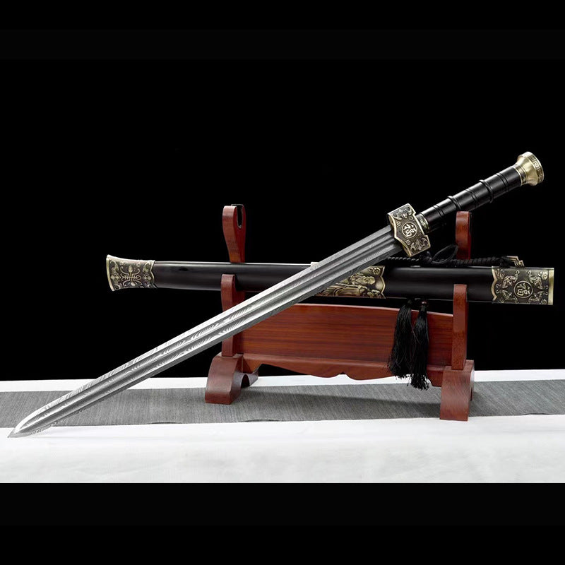 Fushou Sword - Damascus Steel, Eight-Sided Han Sword