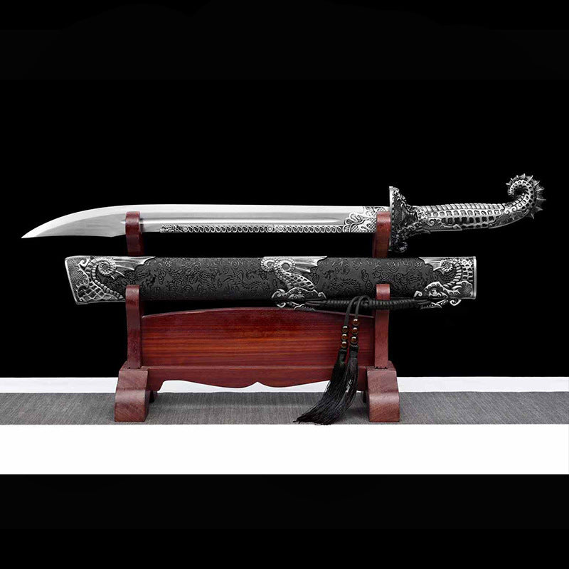 Traditional Ox Tail Handle Knife: Handcrafted, Martial Arts Prop - Image 3