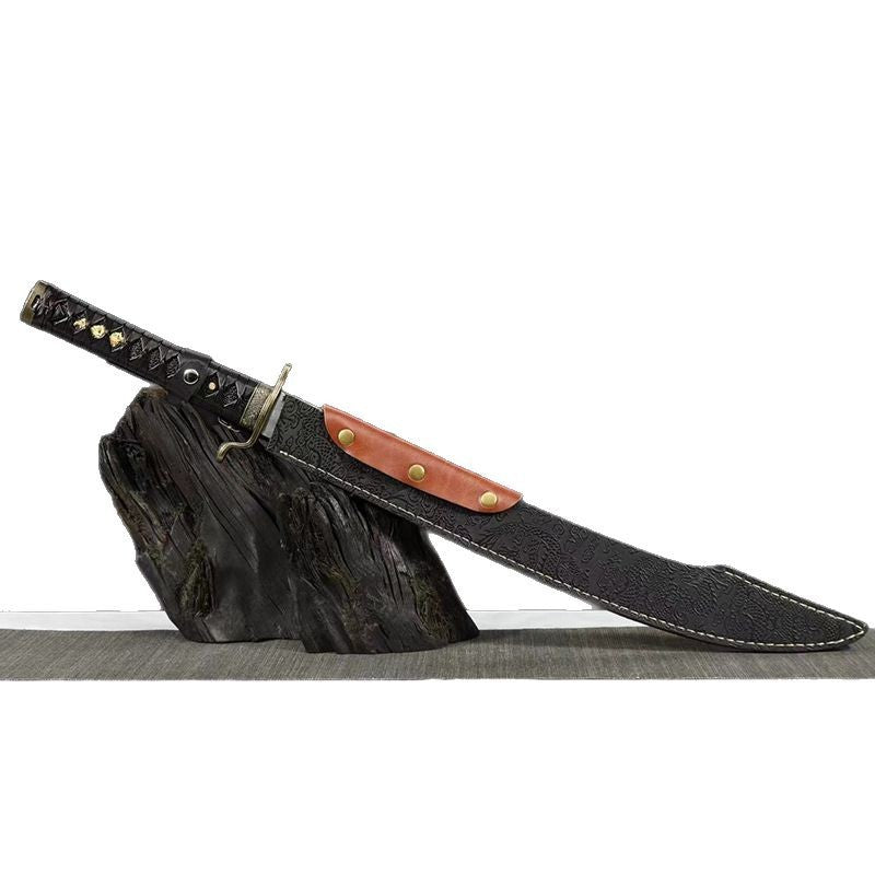 Longquan City Sword Oxtail Knife Integrated Sword Manganese Steel Outdoor Combat Knife - Image 5