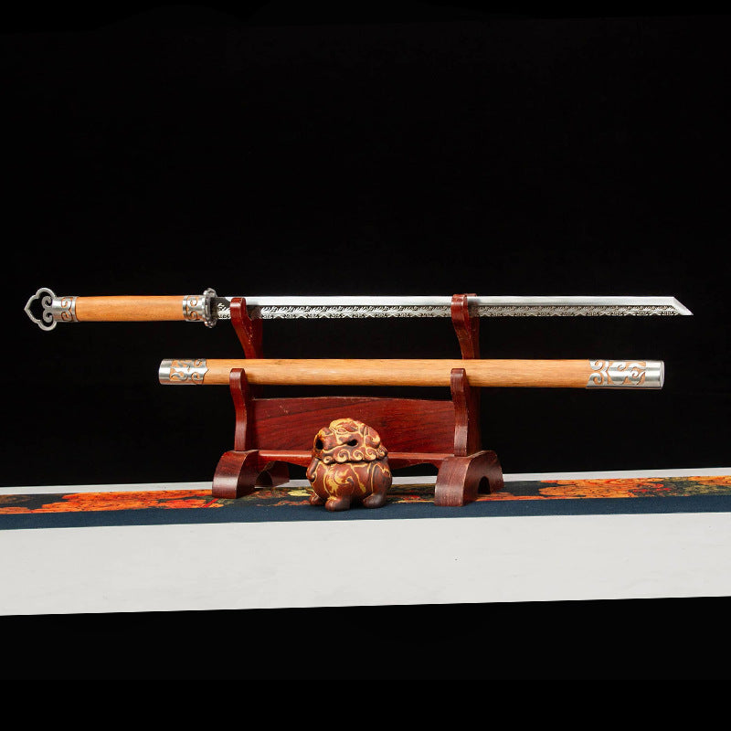 Huan Shou Tang Embroidered Spring Knife - High Manganese Steel, Self-Defense Weapon - Image 3