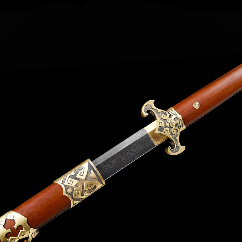 Huanshou Tang Cross Sword - Mahogany Model 608 Embroidered Spring Sword Han Sword - Image 2