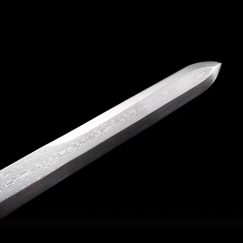 Longquan Town Sword: Pattern Steel Tang Sword, Vehicle-Mounted Short Sword, Cold Weapon - Image 4